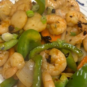 122 Prawn with Green Paper & Black Bean 豉椒虾