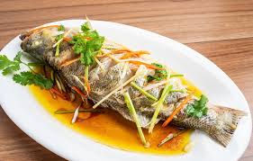 132 Steam Sea Bass with Ginger
